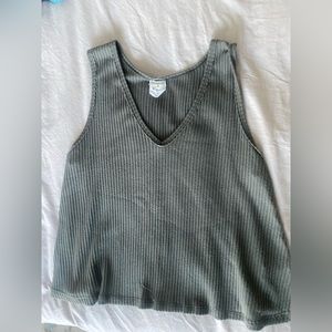 By Together soft army green sweater tank